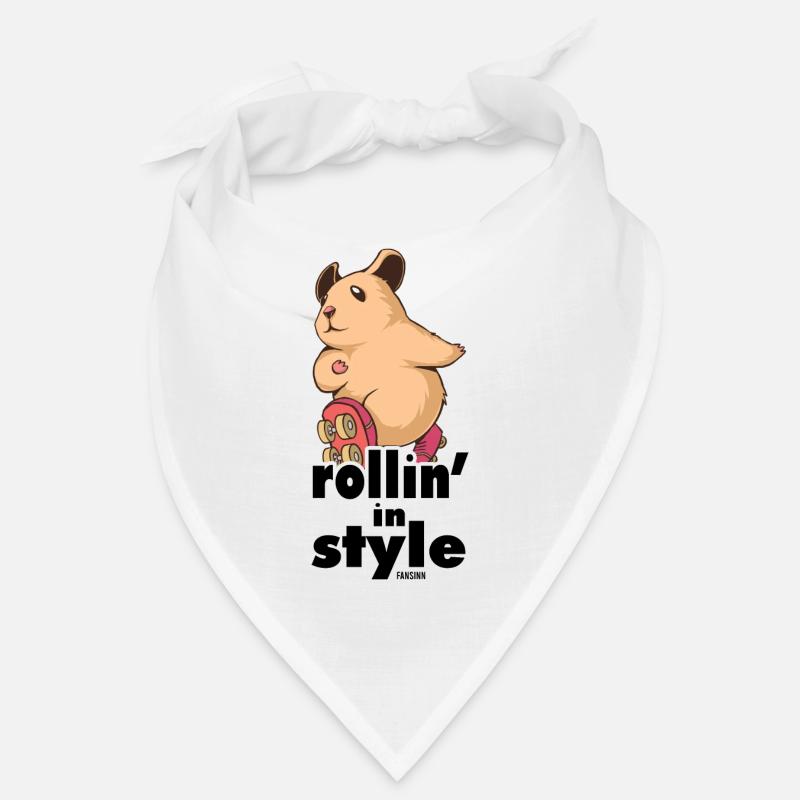 Hamster avec patins à roues alignées Bandana