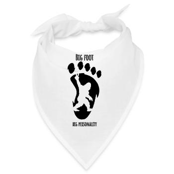Großer Fuß, große Persönlichkeit - Bandana - Weiß - Vorne