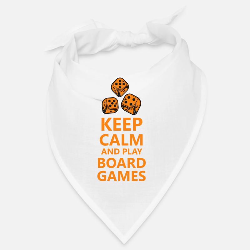 boardgame chess backgammon game night - Bandana - Weiß
