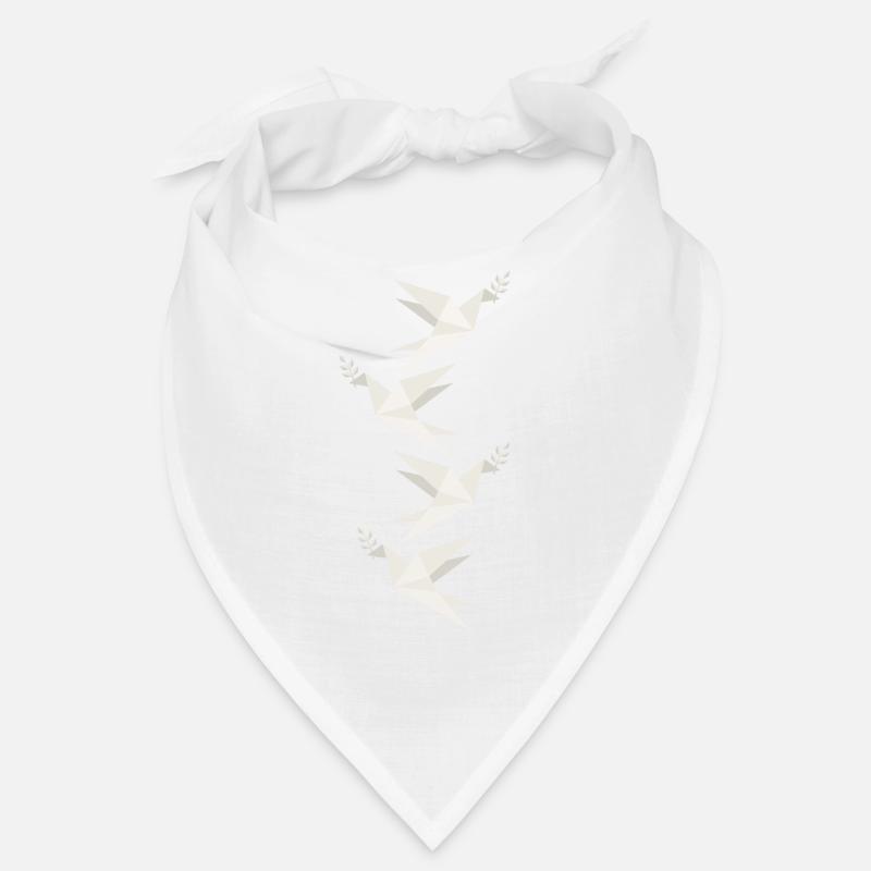 Papiertaube des Friedens - Bandana - Weiß