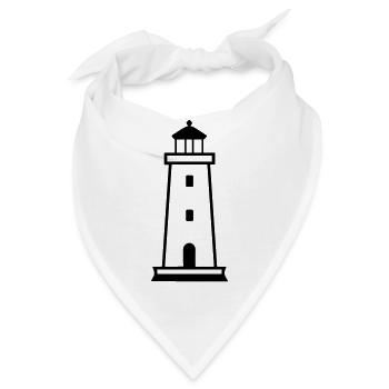 Leuchtturm - Bandana - Weiß - Vorne