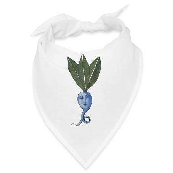 Blaue Beete - Bandana - Weiß - Vorne