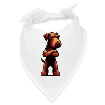 Airedale Terrier Airedales Airedaleliebhaber - Bandana - Weiß - Vorne