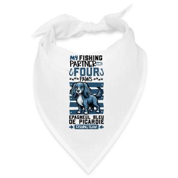 Angeln und Epagneul Bleu de Picardie - Bandana - Weiß - Vorne