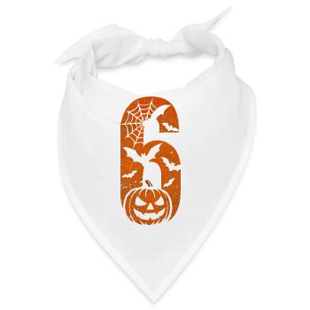 Fun 67 Zahl 6-7 6 7 Passende Halloween Sechs Siebe - Bandana - Weiß - Vorne