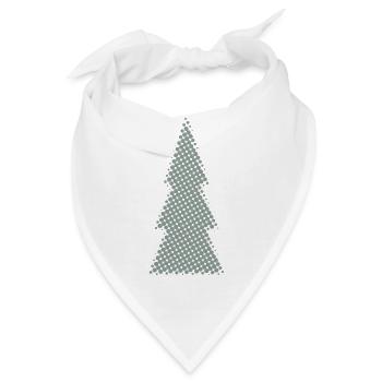 Weihnachtsbaum Pixeldesign tanne - Bandana - Weiß - Vorne