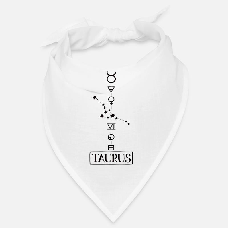 Taurus - Stier Sternzeichen - schwarz Bandana