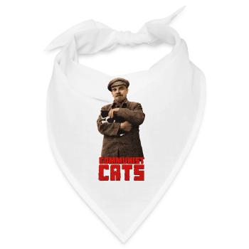 Kommunistische Katzen – Lenin - Bandana - Weiß - Vorne