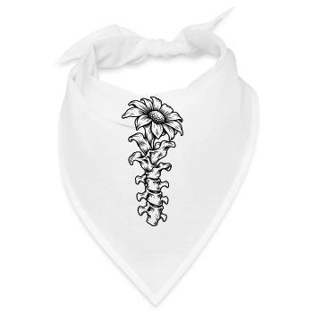 Gänseblümchen und gotischer Rücken - Bandana - Weiß - Vorne