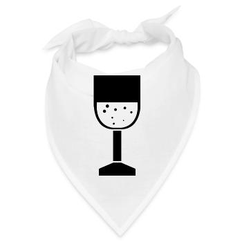 Weinglas - Bandana - Weiß - Vorne