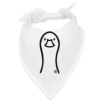 Gans Kopf - Bandana - Weiß - Vorne