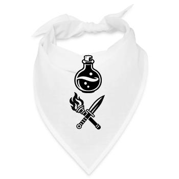 Zaubertrank Schwert Gilden Logo - Bandana - Weiß - Vorne