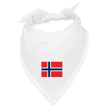 Norwegische Flagge - Bandana - Weiß - Vorne