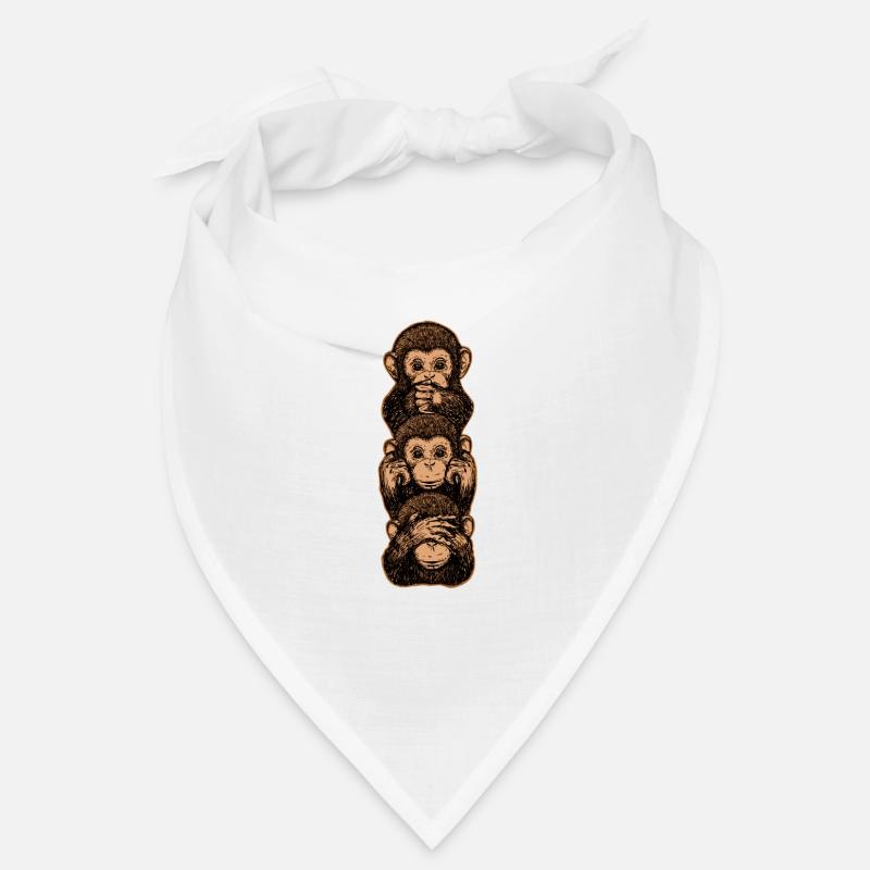 Three Monkeys Meaning Loyalty Civil Courage Bandana