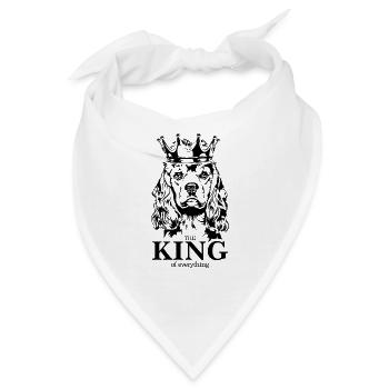 American Cocker Spaniel King of everything Hunde - Bandana - Weiß - Vorne