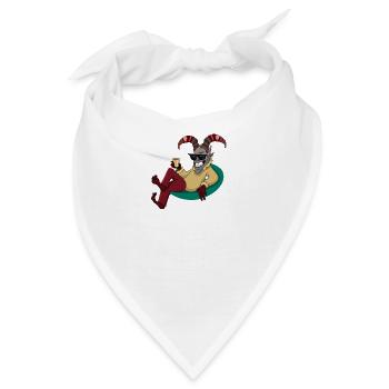 Krampus Percht Teufel 2306 - Bandana - Weiß - Vorne