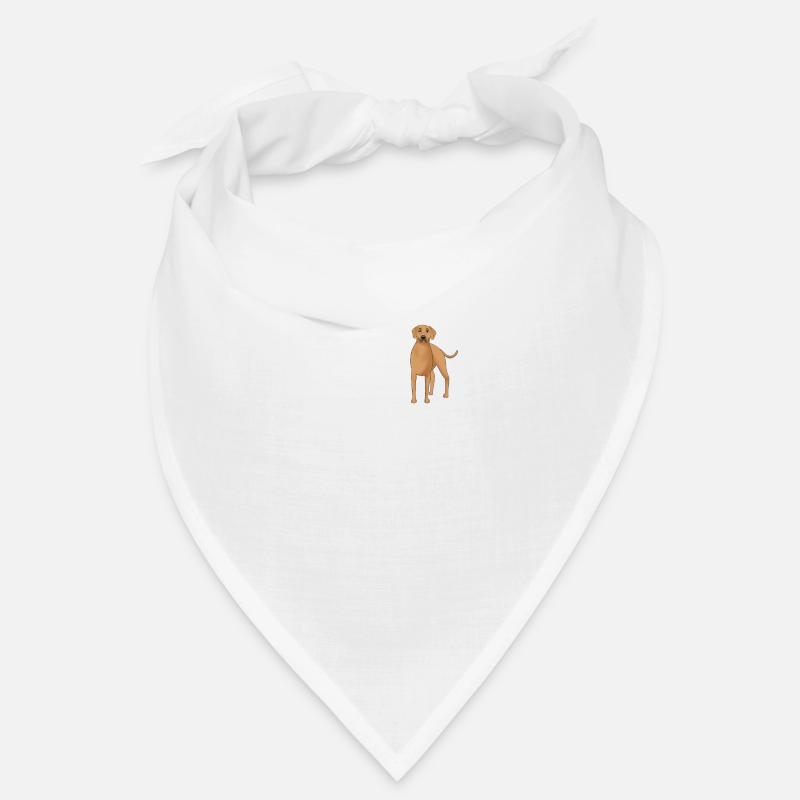 Rhodesian Ridgeback Glücklich Rhodesian Ridgeback - Bandana - Weiß