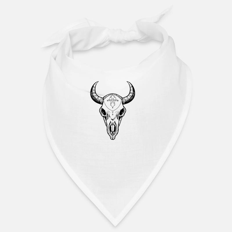 Kuh Schädel Boho Bandana