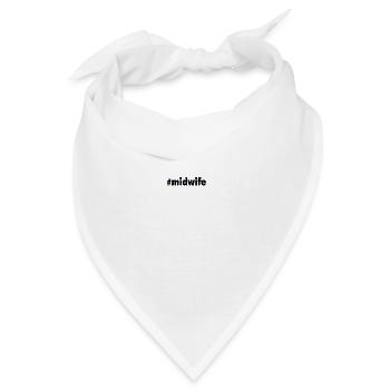 Hebamme - Bandana - Weiß - Vorne