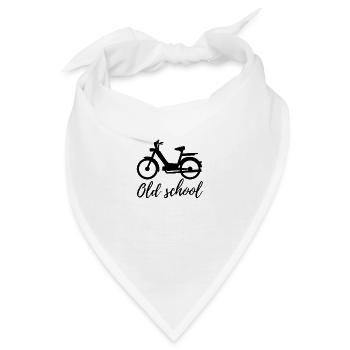 Old school 80er Mofa lustiger Mofa Spruch - Bandana - Weiß - Vorne