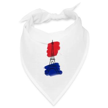 Eiffelturm - Bandana - Weiß - Vorne