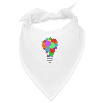 CREATIVITY lightbulb with white print - Bandana - Weiß - Vorne