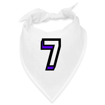 7. 7 JAHRE. 7. JAHRESTAG. GEBURTSTAG 7 JAHRE - Bandana - Weiß - Vorne