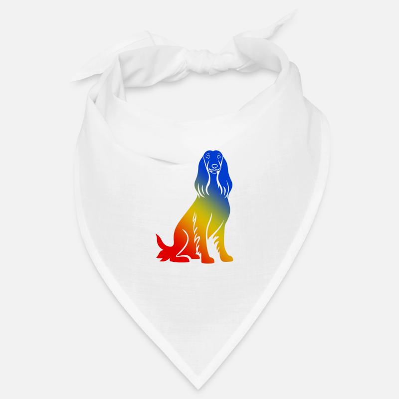Chien Courant Afghan Coloré Bandana