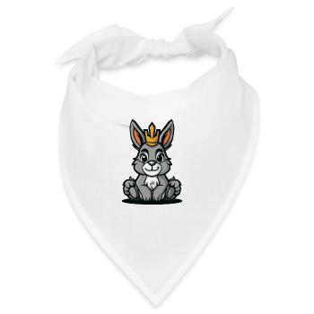 Hase Comic Krone - Bandana - Weiß - Vorne