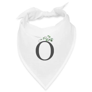 O mit Kleeblätter - Bandana - Weiß - Vorne