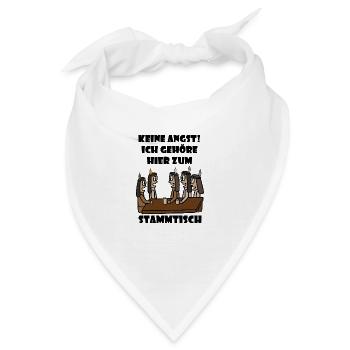 Keine Angst ich gehöre hier zum Stammtisch schwarz - Bandana - Weiß - Vorne