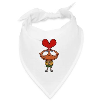 Liebevolle Botschaften - Bandana - Weiß - Vorne