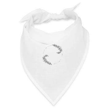 Blumen Rahmen - Bandana - Weiß - Vorne