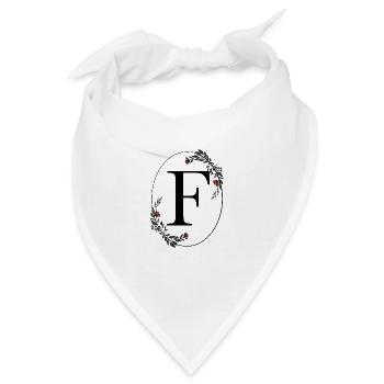 Buchstabe F - Bandana - Weiß - Vorne