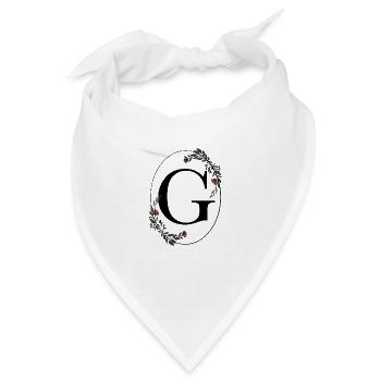 Buchstabe G - Bandana - Weiß - Vorne