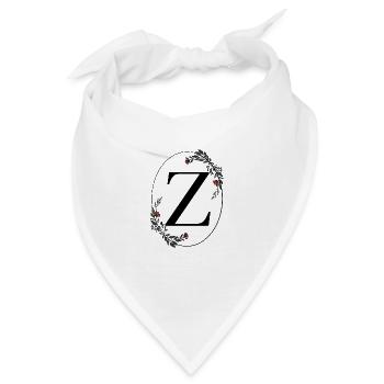 Buchstabe Z - Bandana - Weiß - Vorne