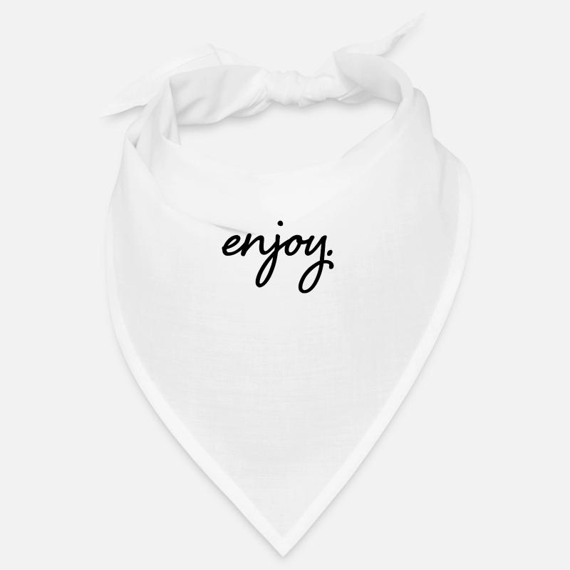 Design « enjoy » avec inscription sur le devant Unisexe - Bandana - blanc
