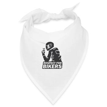 Respekt für Biker - Bandana - Weiß - Vorne