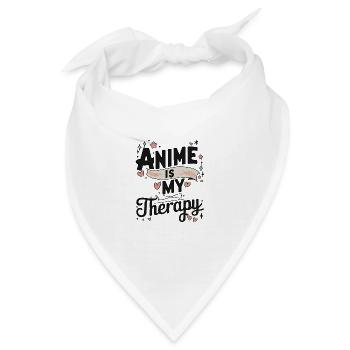 Anime ist meine Therapie - Bandana - Weiß - Vorne
