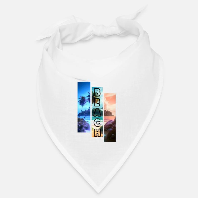 Motif de plage 3 couleurs avec lettrage de plage Bandana