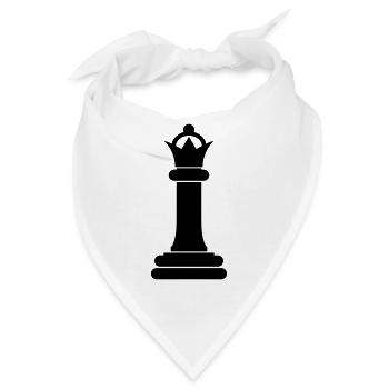 Schachfigur Königin - Bandana - Weiß - Vorne