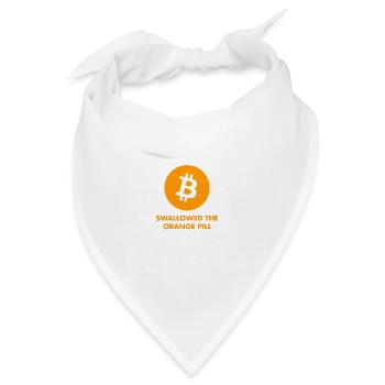 Swallowd the orange pill orange - Bandana - Weiß - Vorne