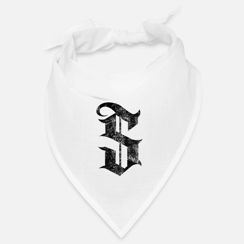 Tshirt alphabet initial S Bandana