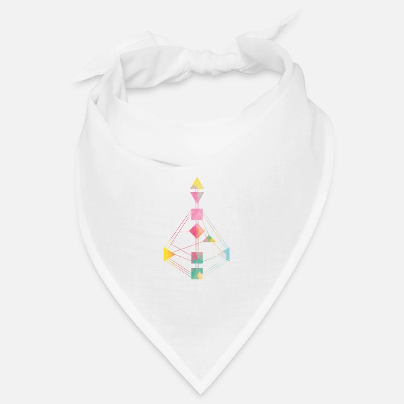 Human Design Chart Farbenfroh 2 - Bandana - Weiß