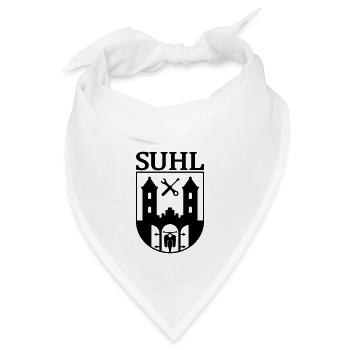 Simson Suhl Wappen mit Text - Bandana - Weiß - Vorne