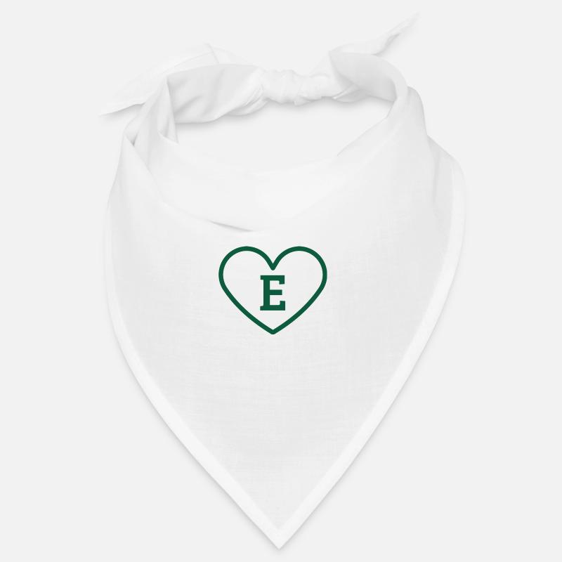 Buchstabe e Herz Sport Trend grün - Geschenkidee Bandana