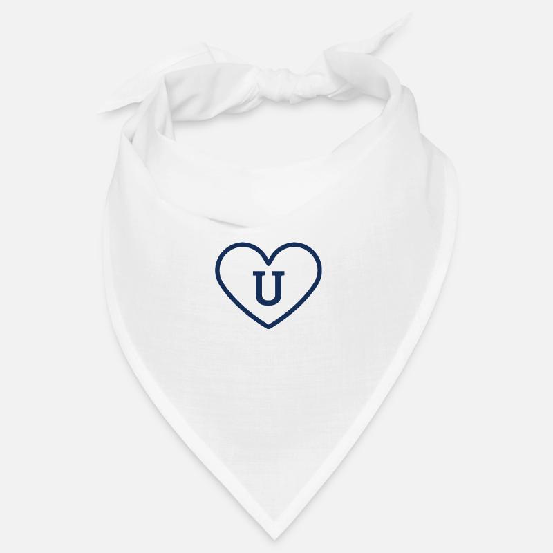 Buchstabe u Herz Sport Trend blau - Geschenkidee Bandana
