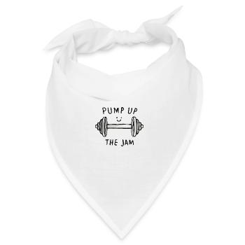 Lachende Hantel Krafttraining Print - Bandana - Weiß - Vorne