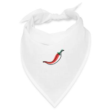 Chilischote Schote - Bandana - Weiß - Vorne