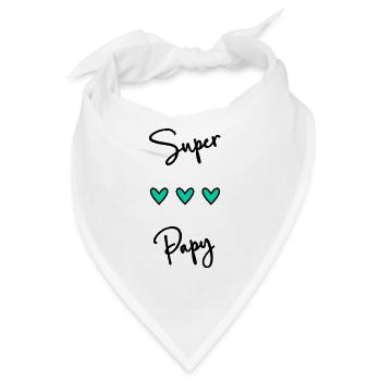 OPA. SUPER OPA. VATERTAG. ALLES GUTE ZUM GEBURTSTAG OPA. - Bandana - Weiß - Vorne